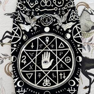 Killstar Black and White Symbolic Skirt